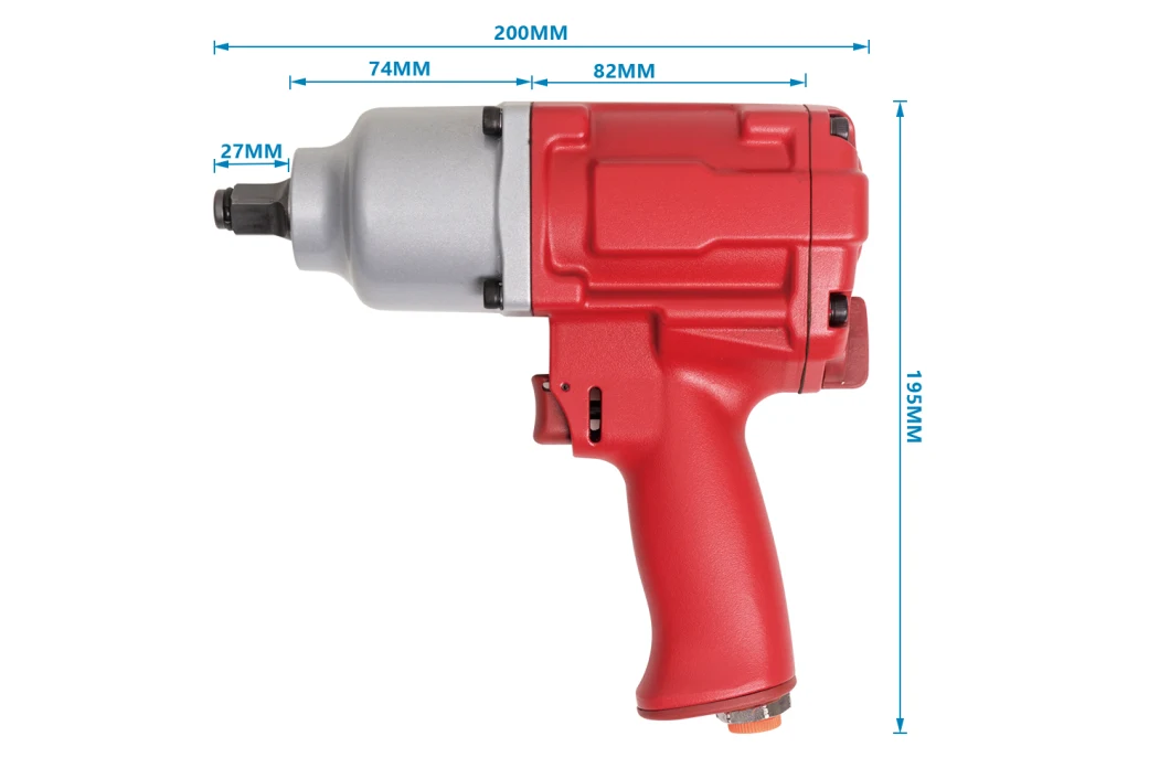 Pistol Dampak Pneumatik Kecepatan Cepat 1/2 Inci 1